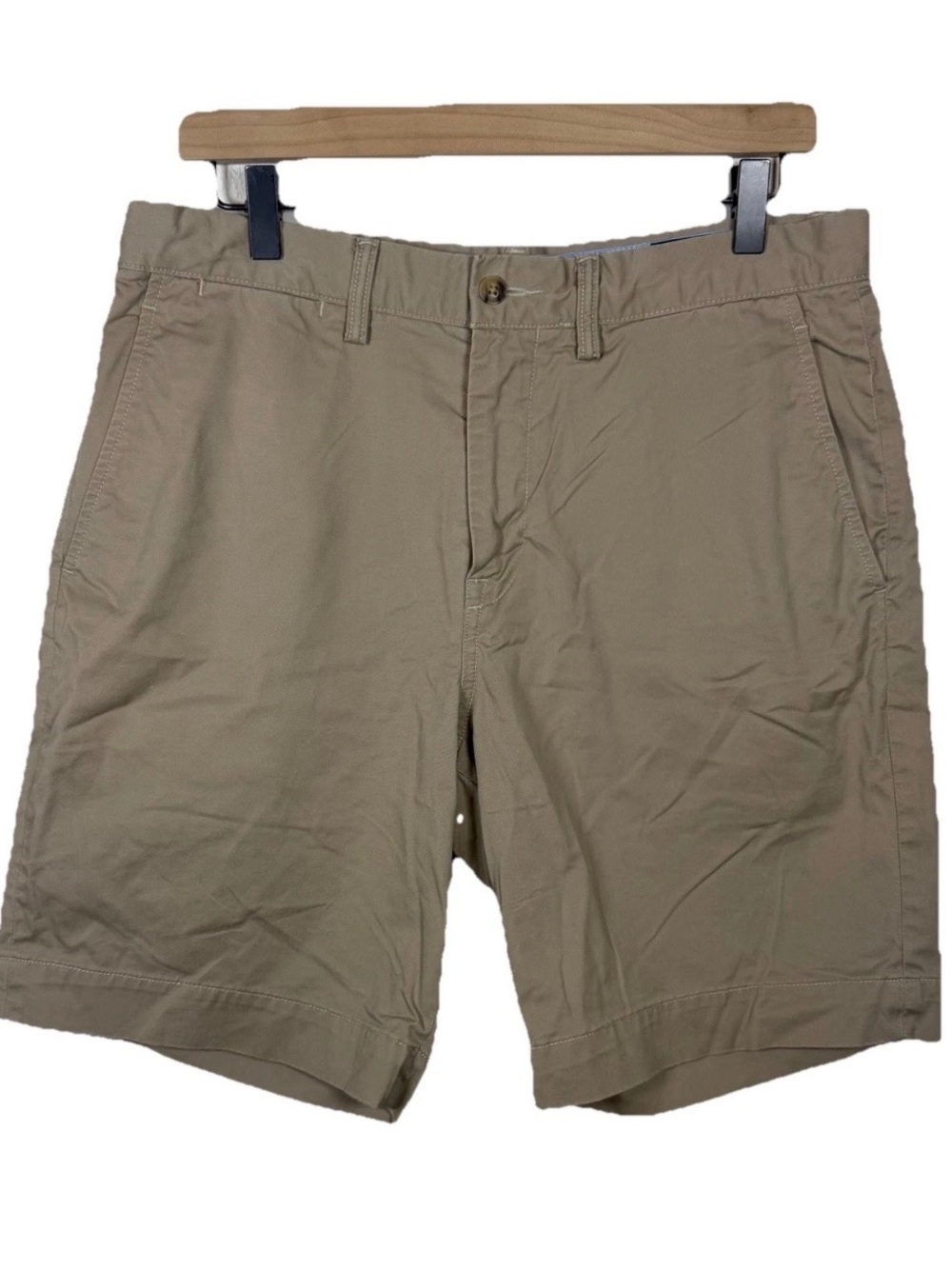 Polo Ralph Lauren Chino Shorts Classic Fit Mens Size 32 Twill 9” Inseam Tan Pony